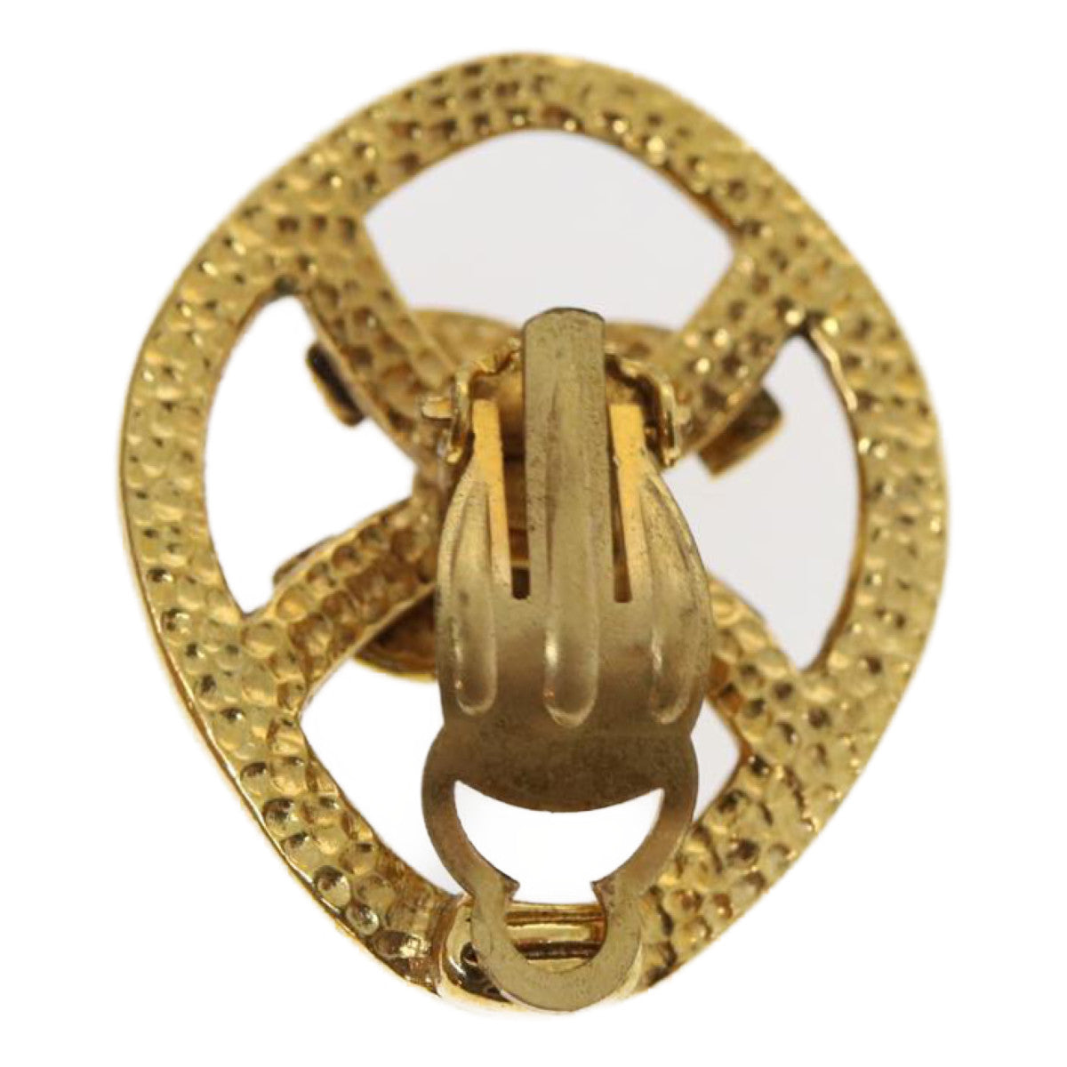 CHANEL COCO Mark Clip-on Earring Gold Tone CC am2421gA