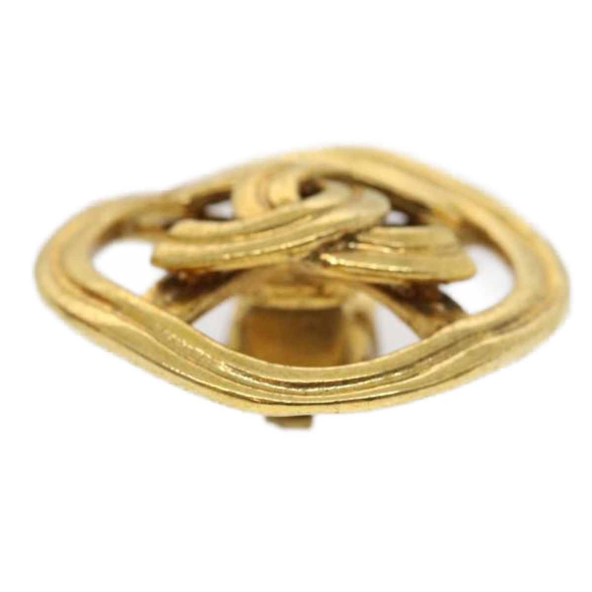 CHANEL COCO Mark Clip-on Earring Gold Tone CC am2421gA