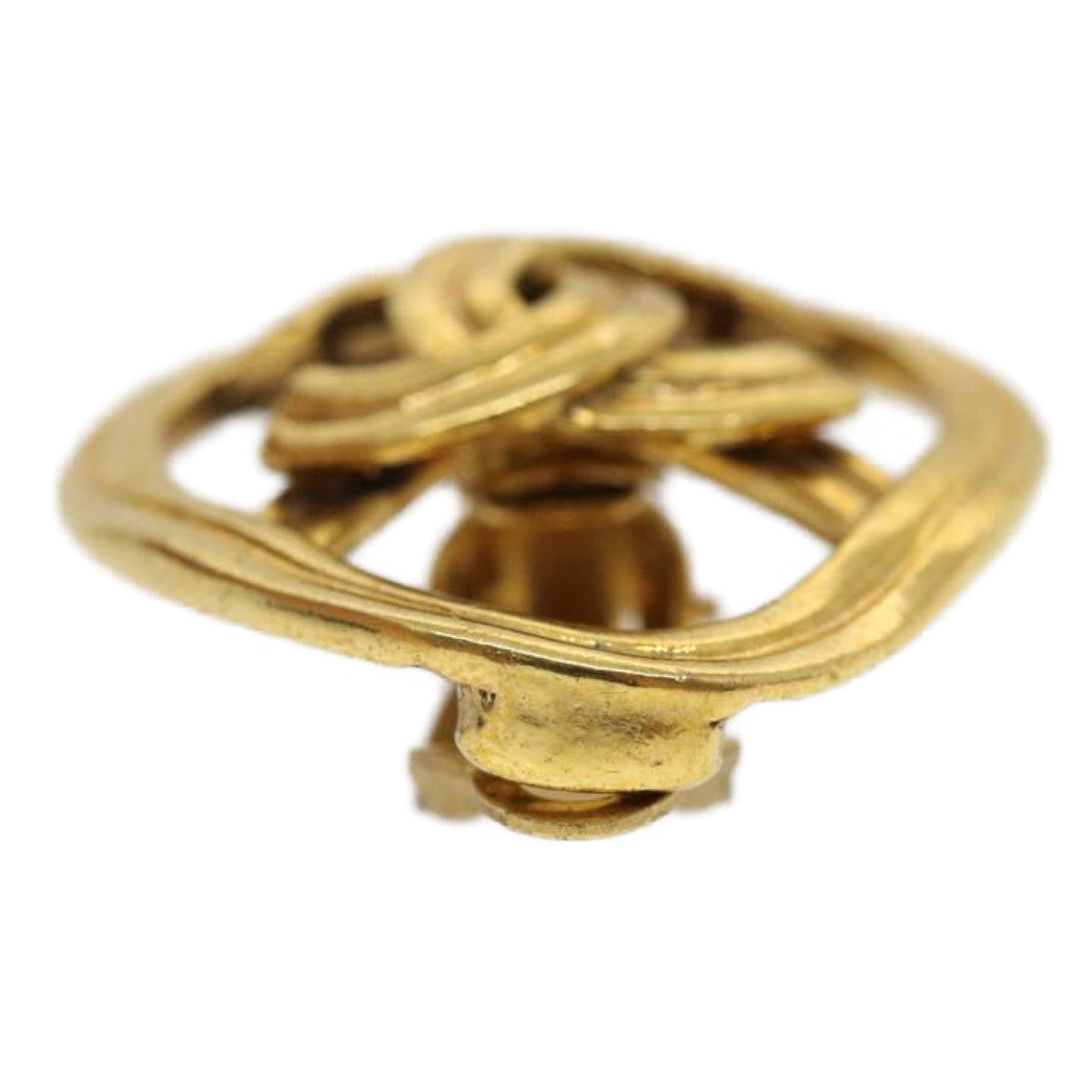 CHANEL COCO Mark Clip-on Earring Gold Tone CC am2421gA