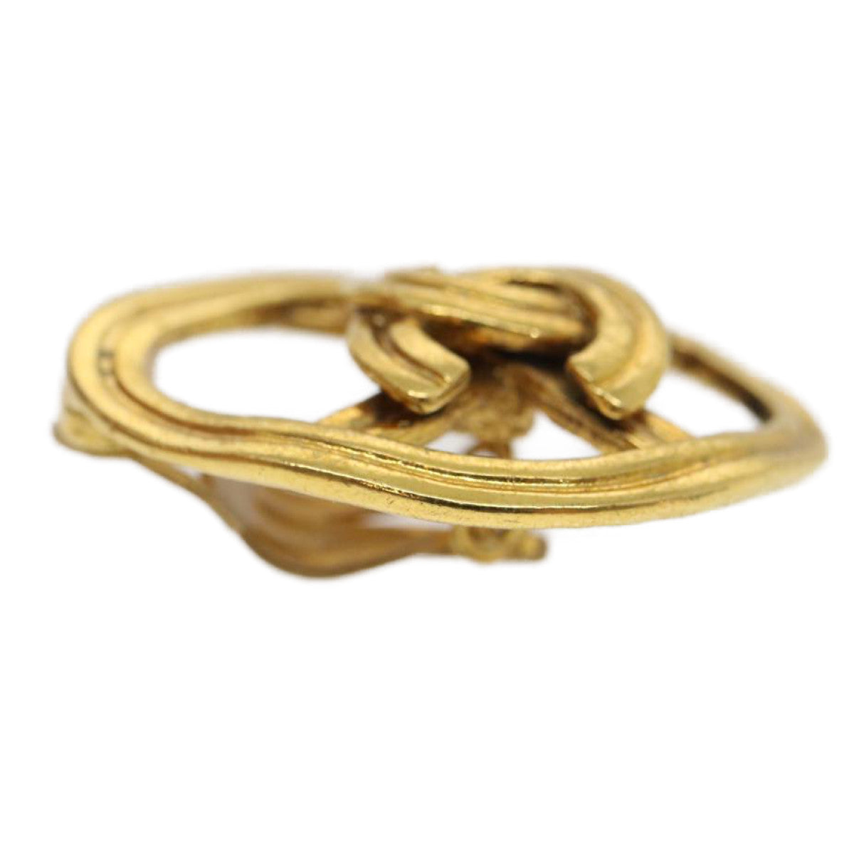 CHANEL COCO Mark Clip-on Earring Gold Tone CC am2421gA