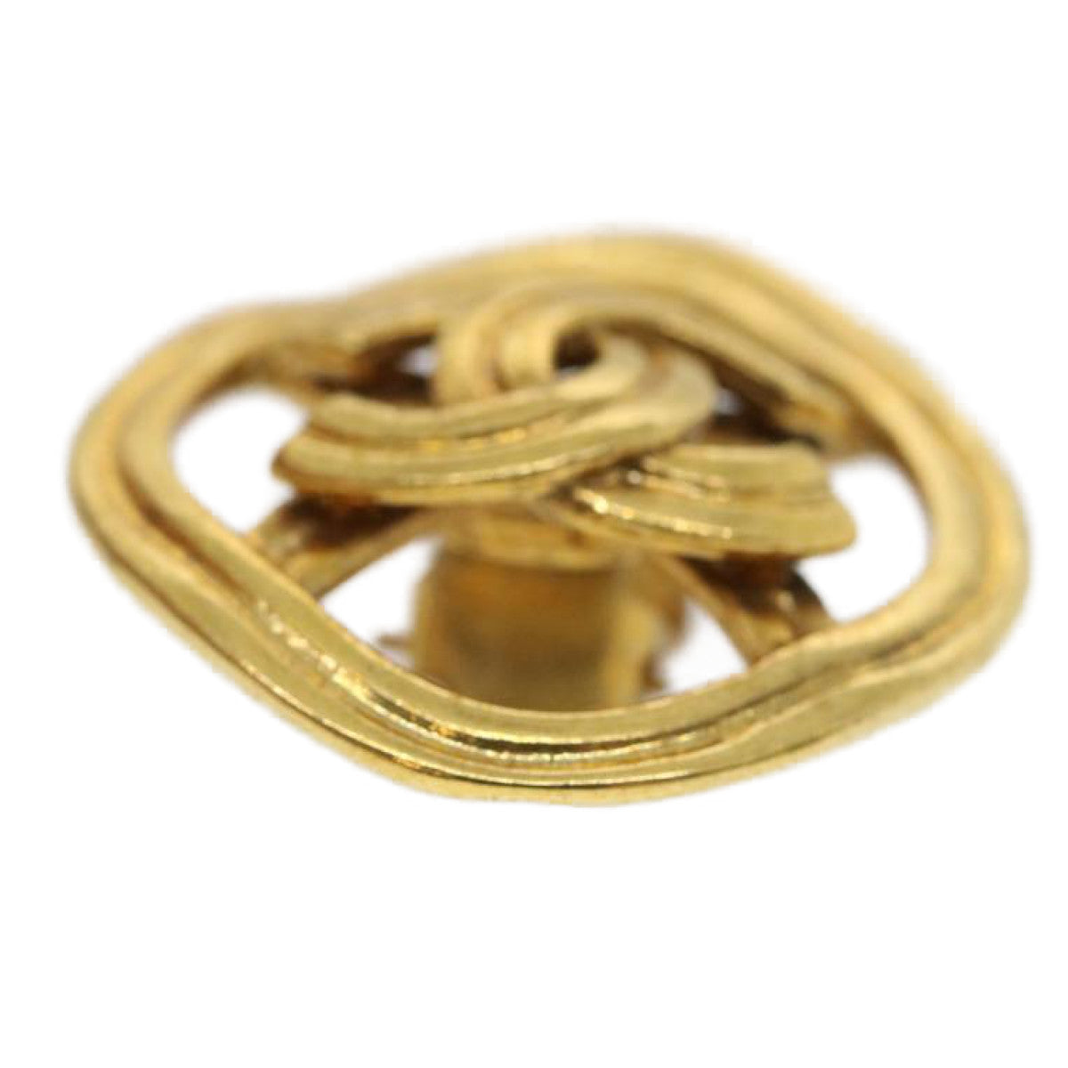 CHANEL COCO Mark Clip-on Earring Gold Tone CC am2421gA