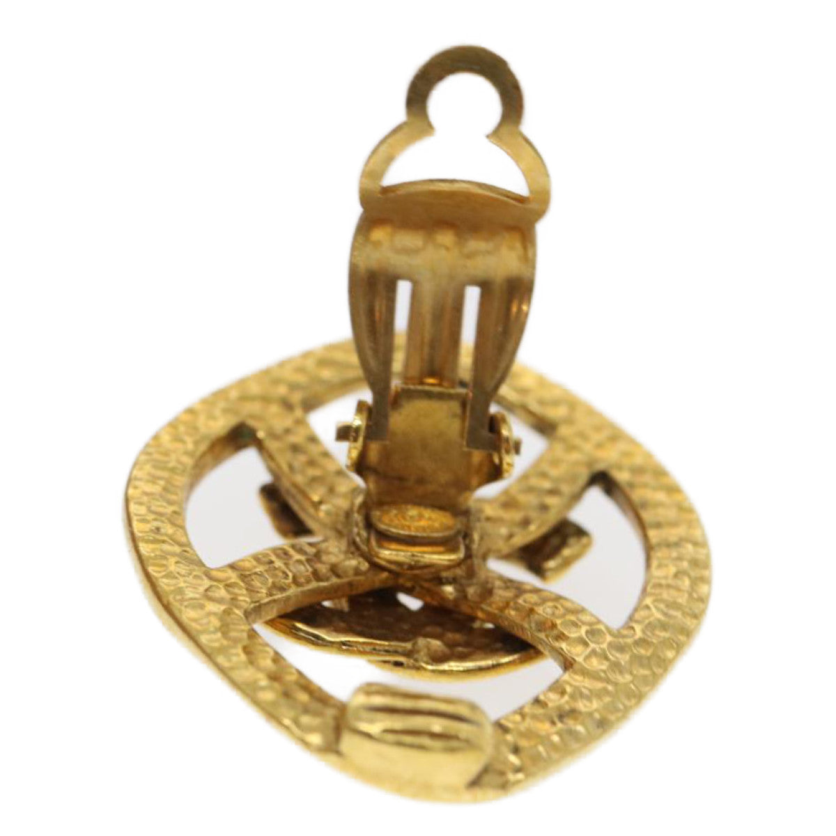 CHANEL COCO Mark Clip-on Earring Gold Tone CC am2421gA