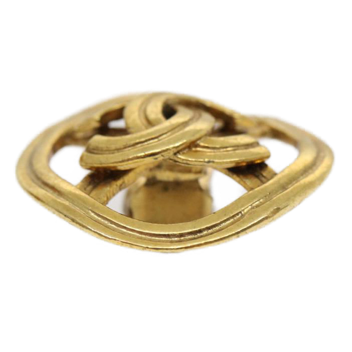 CHANEL COCO Mark Clip-on Earring Gold Tone CC am2421gA