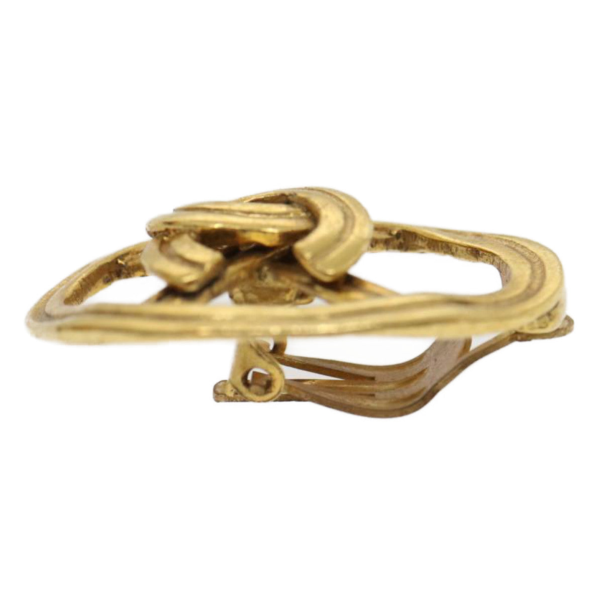 CHANEL COCO Mark Clip-on Earring Gold Tone CC am2421gA