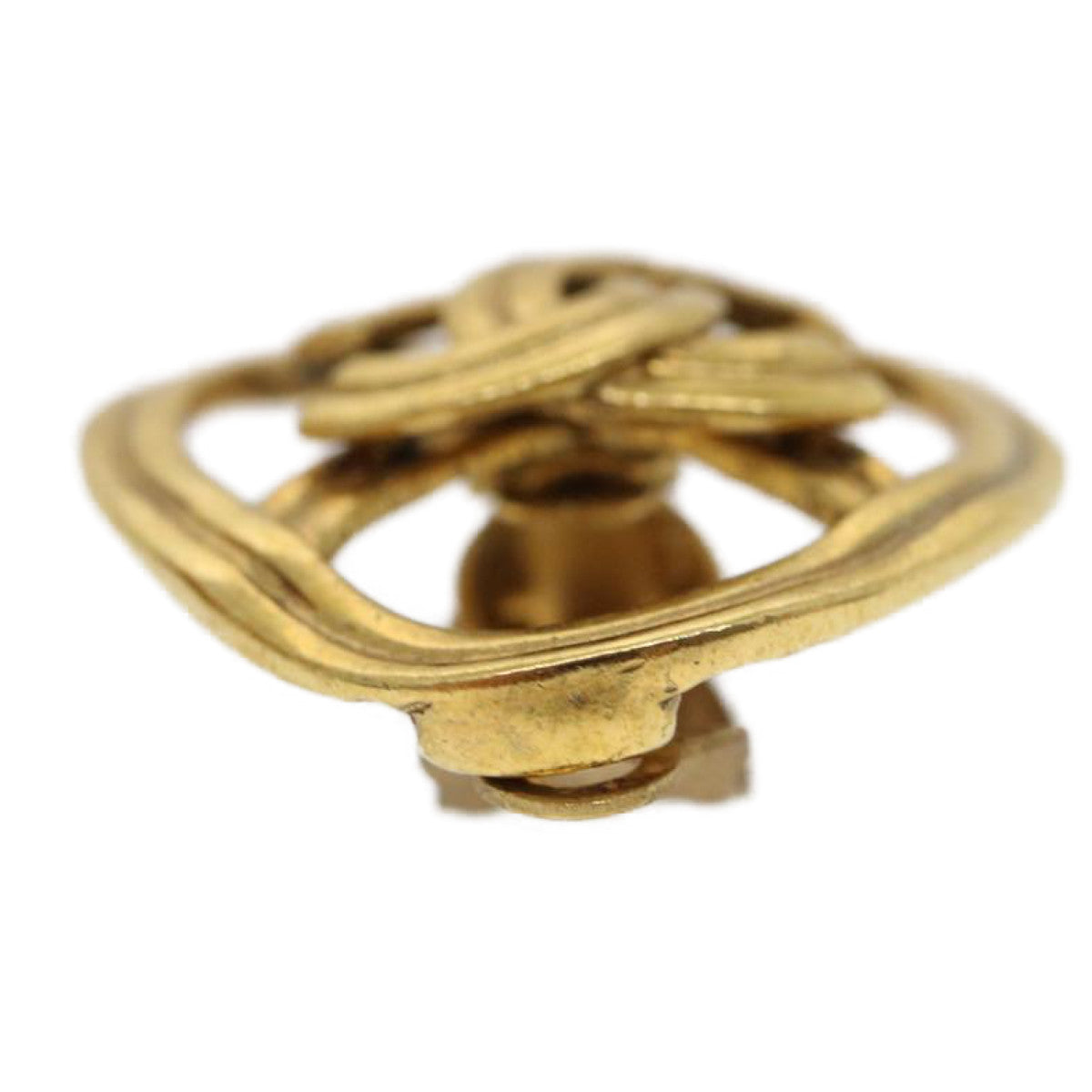 CHANEL COCO Mark Clip-on Earring Gold Tone CC am2421gA