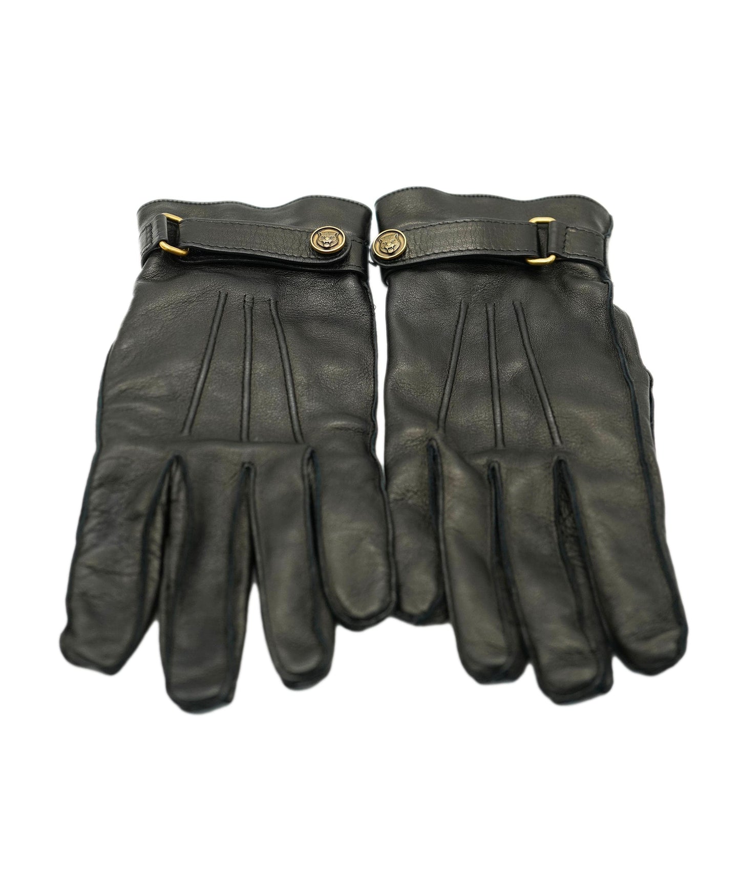 Gucci Black Leather Gloves ALC1777