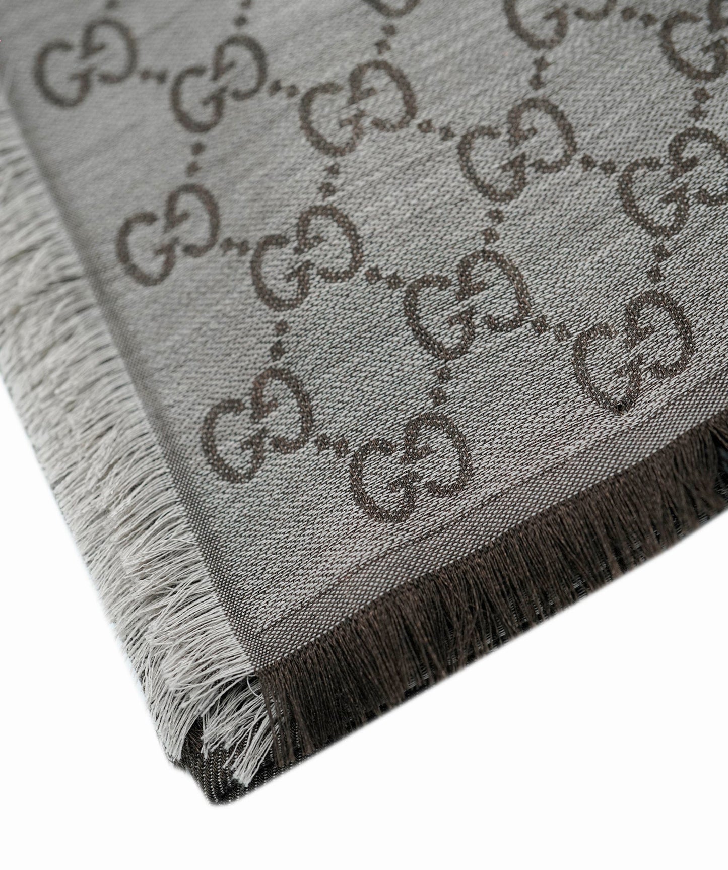 Gucci 140 x 140 Brown/Grey Silk Scarf AVL1348