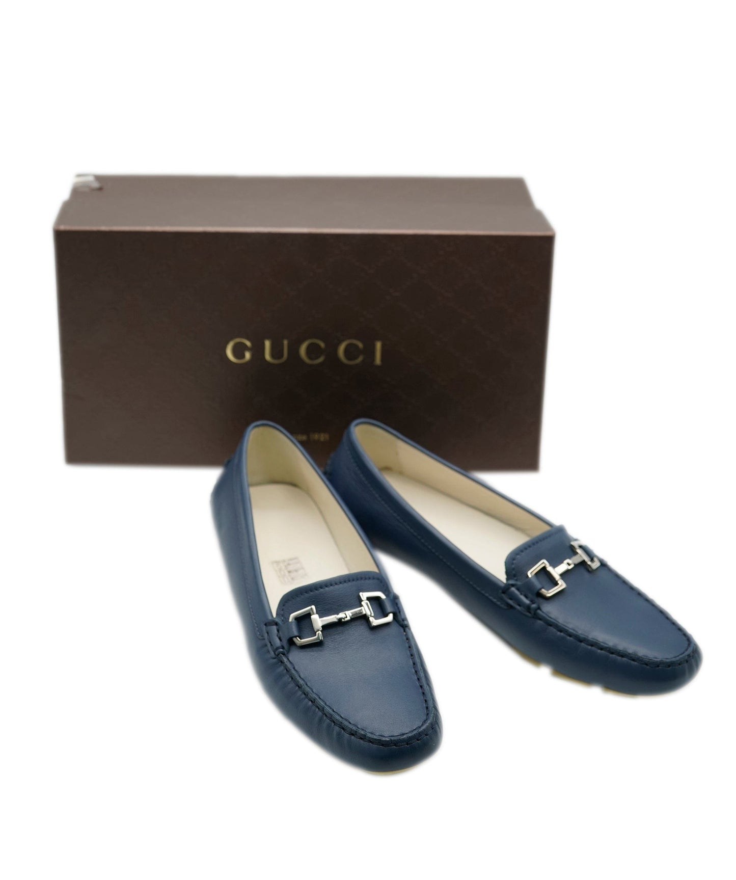 Gucci Blue Leather Loafers ALC0985