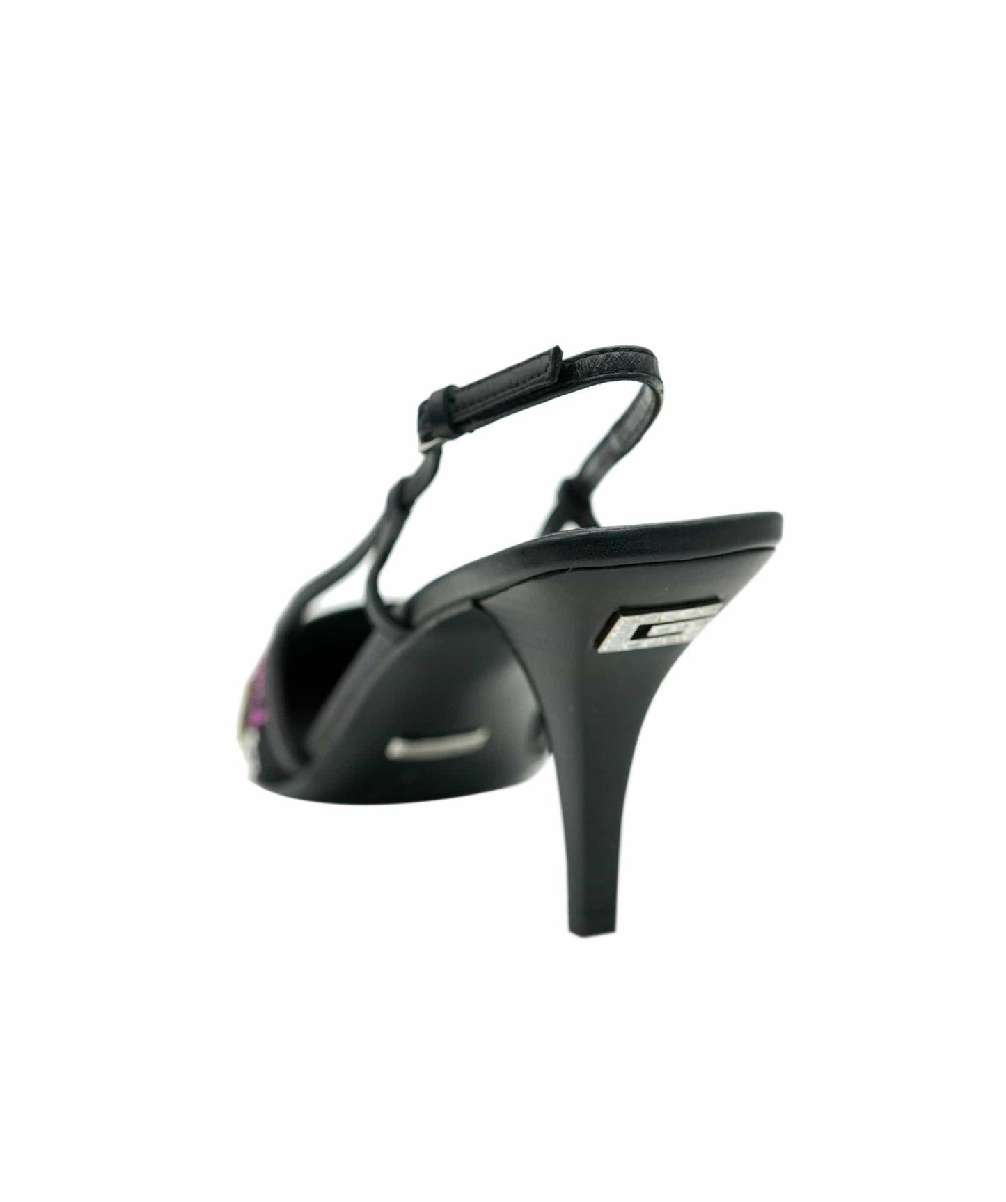 Gucci Black Diamonte GG Kitten Heels ALC1978