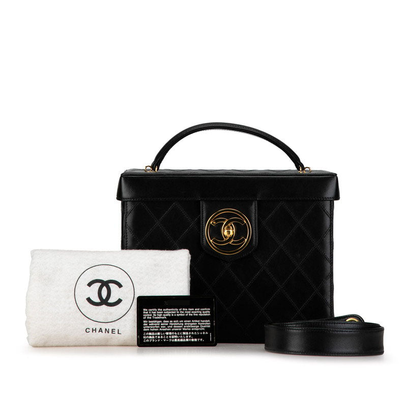 Chanel Leather Coco Mark Bicolor Handbag