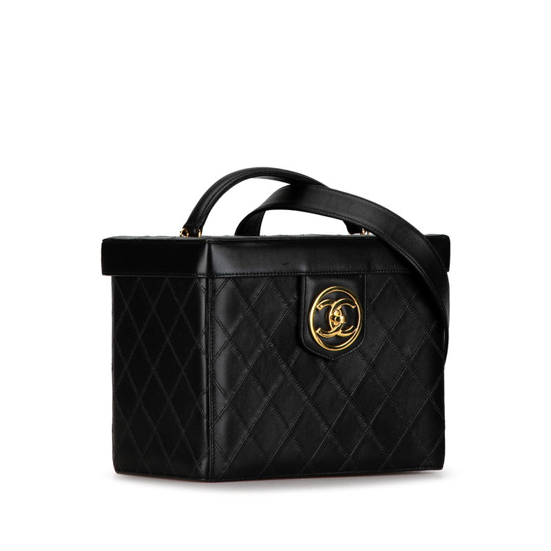 Chanel Leather Coco Mark Bicolor Handbag