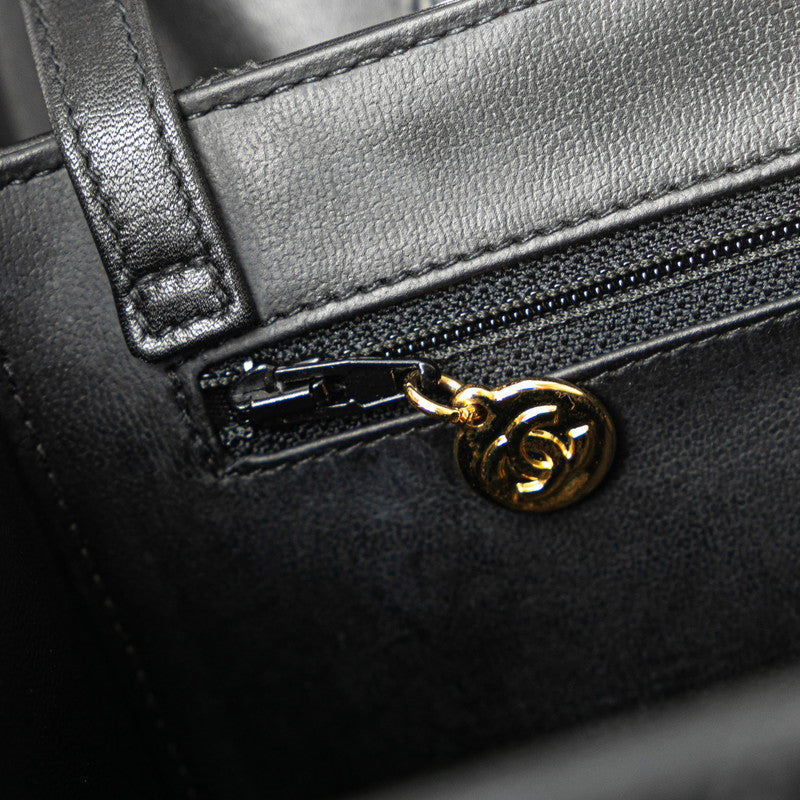 Chanel Leather Coco Mark Bicolor Handbag