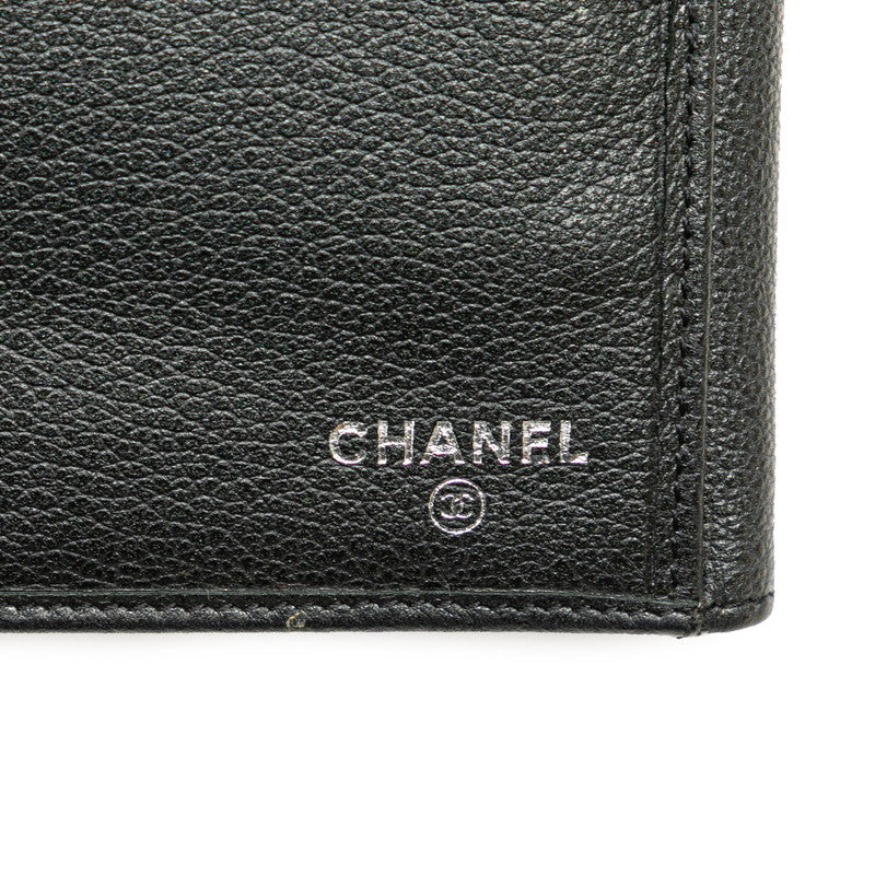 Chanel Camellia Leather Long Wallet