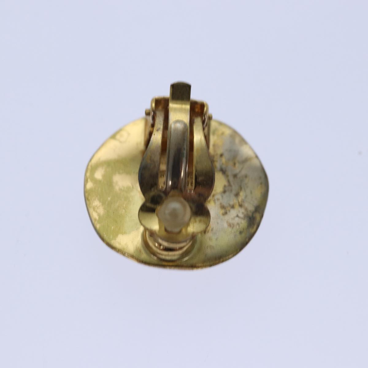 CHANEL COCO Mark Earring metal Gold CC hk1464