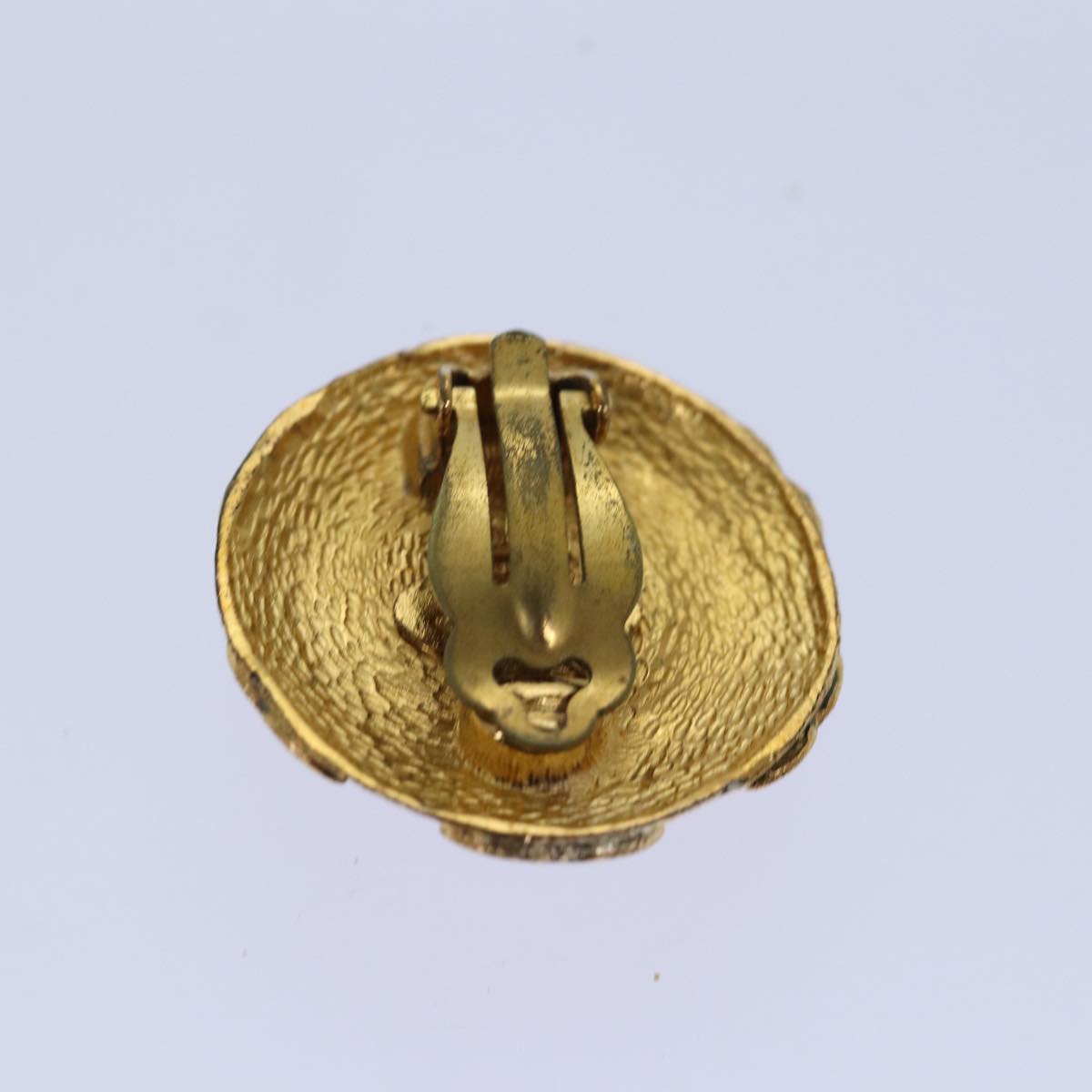 CHANEL COCO Mark Earring metal Gold CC hk1466