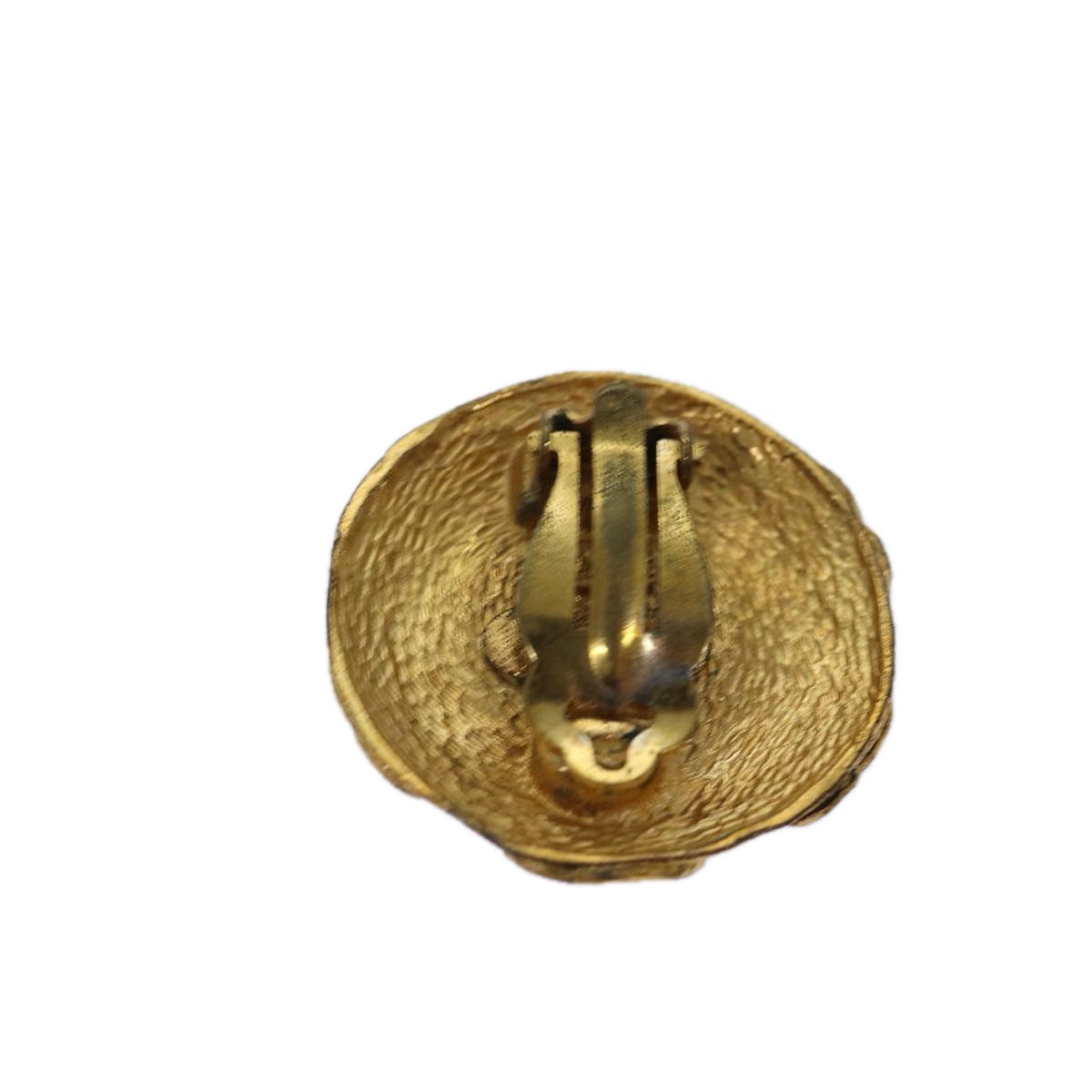 CHANEL COCO Mark Earring metal Gold CC hk1466