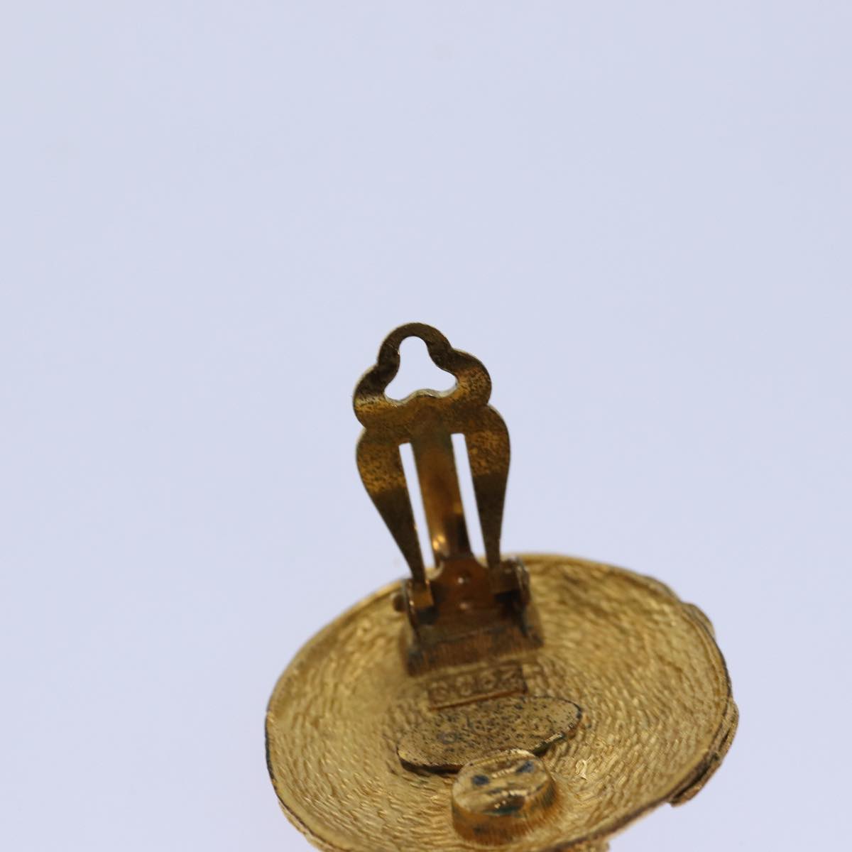 CHANEL COCO Mark Earring metal Gold CC hk1466