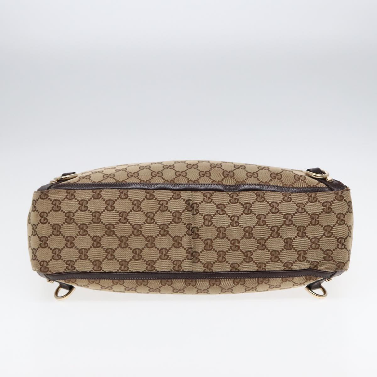 GUCCI GG Canvas Tote Bag Beige Gold 141472 hk1561
