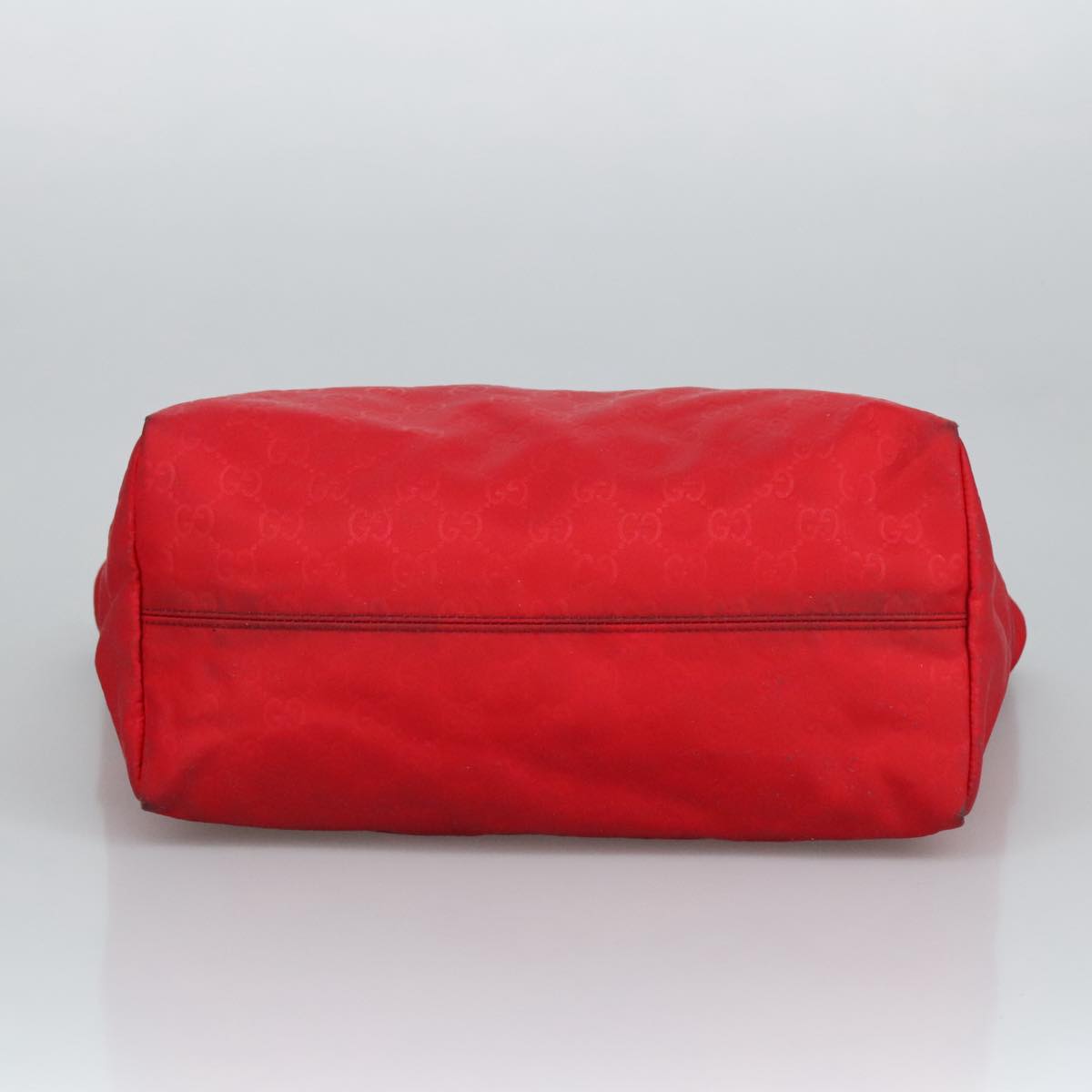 GUCCI GG Canvas Tote Bag Nylon Red Silver 282439 hk1724