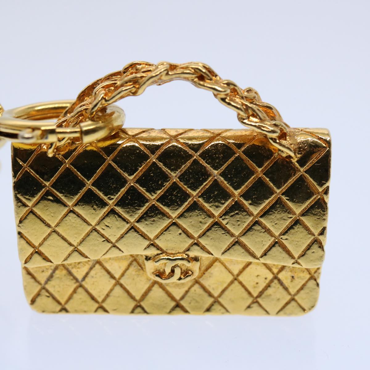 CHANEL Necklace Gold Tone CC hk964
