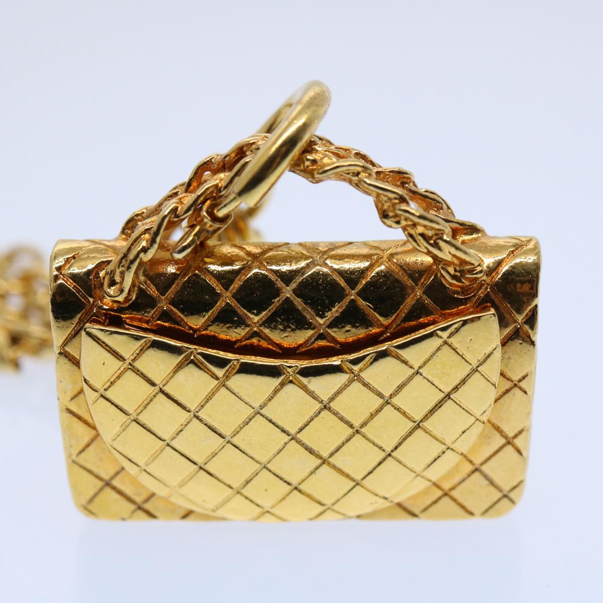CHANEL Necklace Gold Tone CC hk964