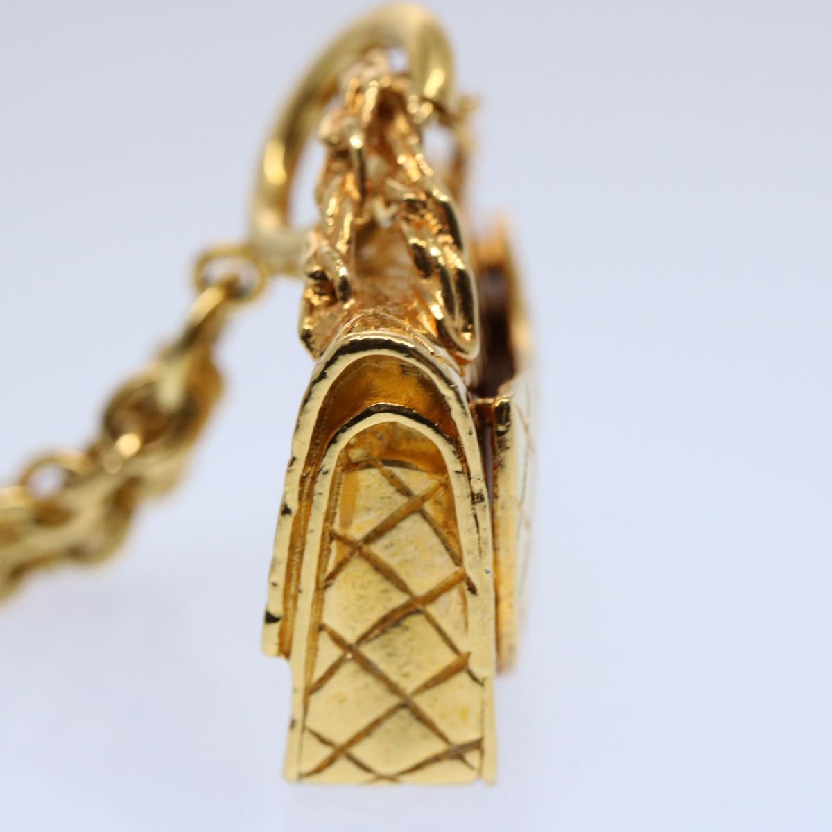 CHANEL Necklace Gold Tone CC hk964