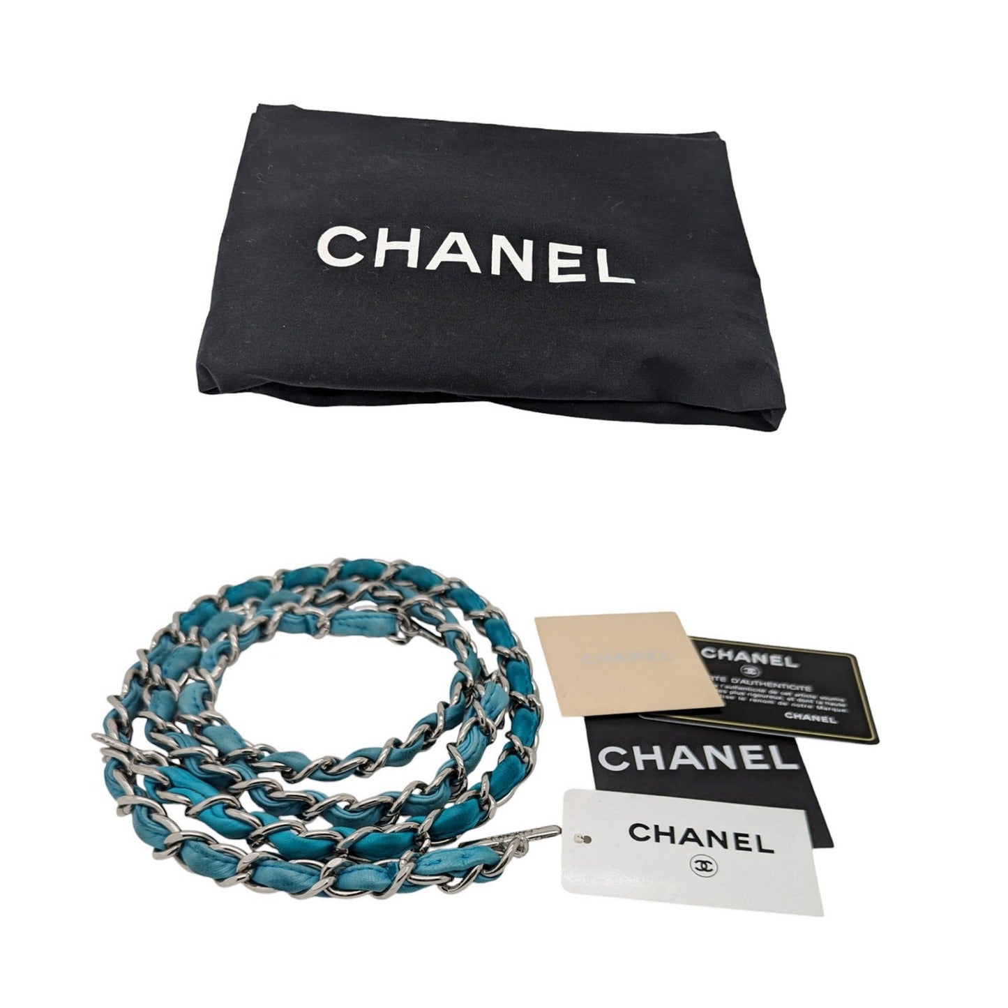 Chanel CC Discus Supple Lambskin Turquoise Tote