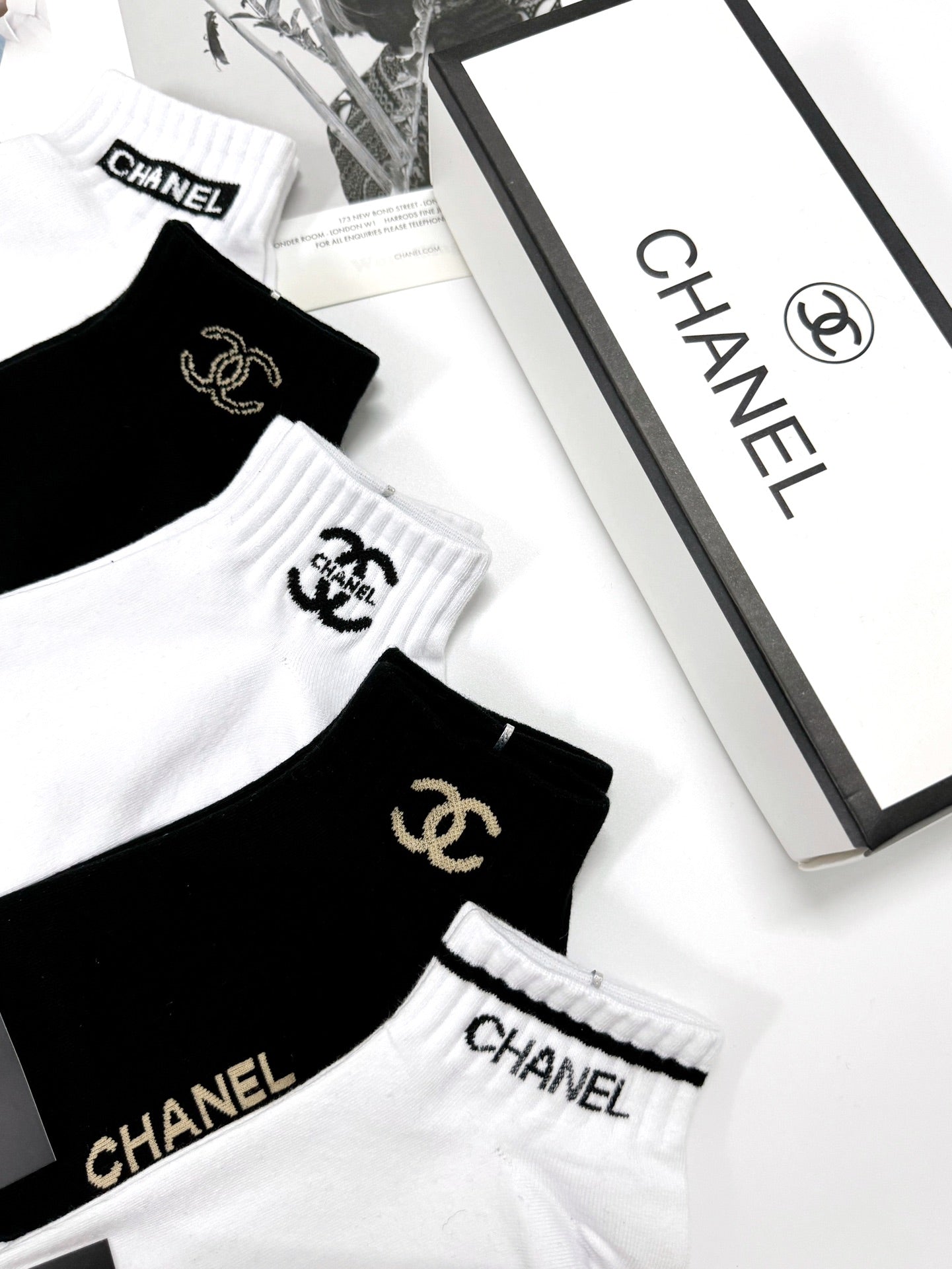 CHANEL SHORT SOCKS 184489 (1 BOX)