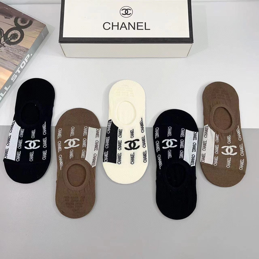 CHANEL LOW-CUT SOCKS 185808 (1 BOX)