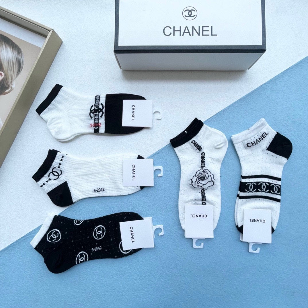 CHANEL ANKLE SOCKS 186753 (1 BOX)