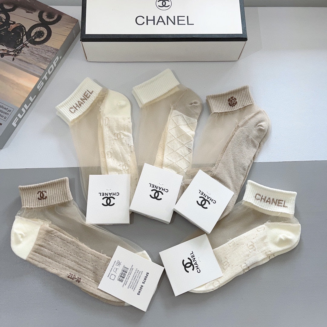 CHANEL SHORT SOCKS 188365 (1 BOX)
