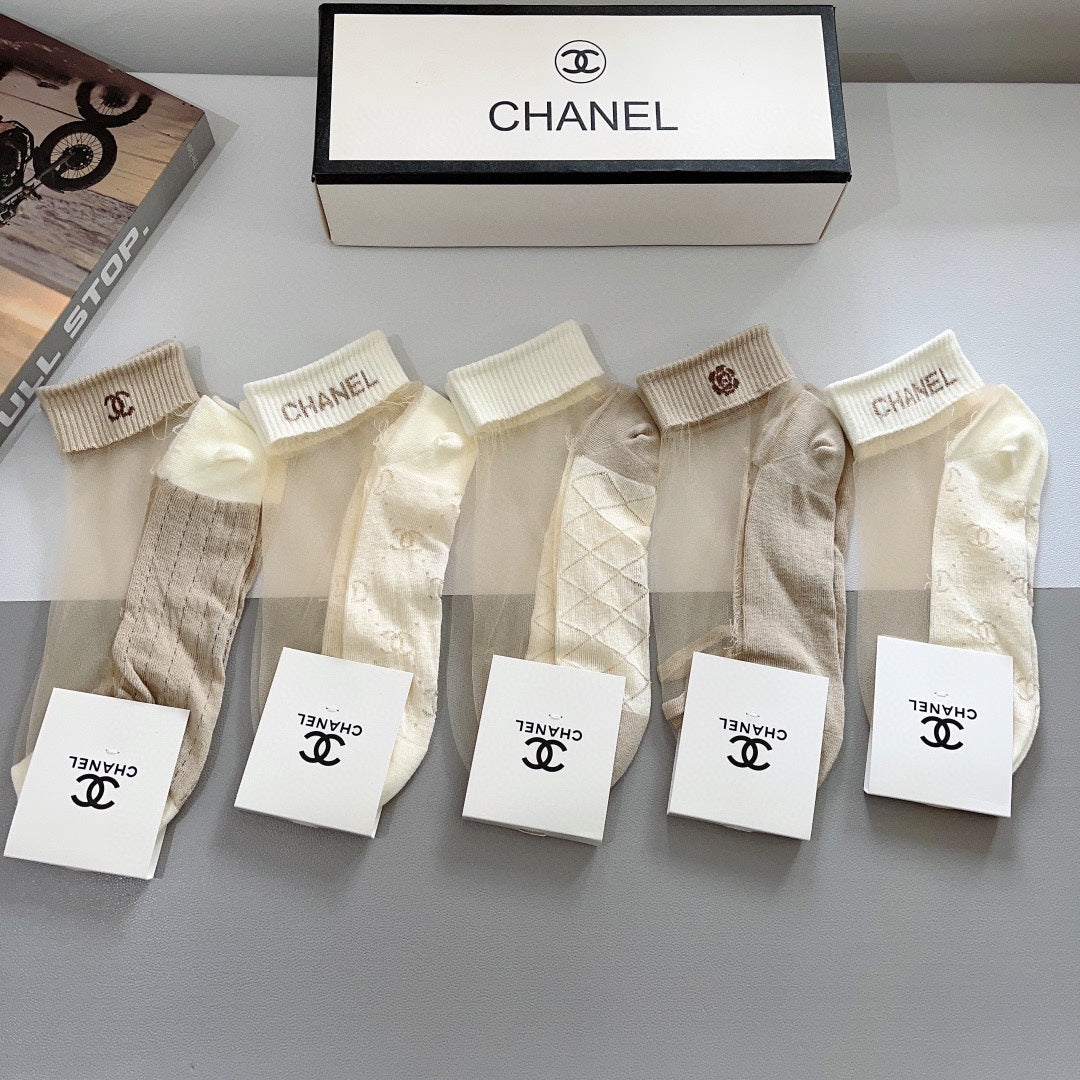 CHANEL SHORT SOCKS 188365 (1 BOX)