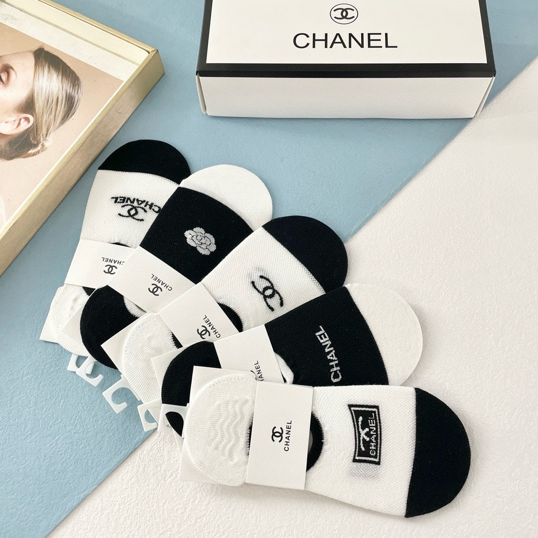 CHANEL LOW-CUT SOCKS 188253 (1 BOX)