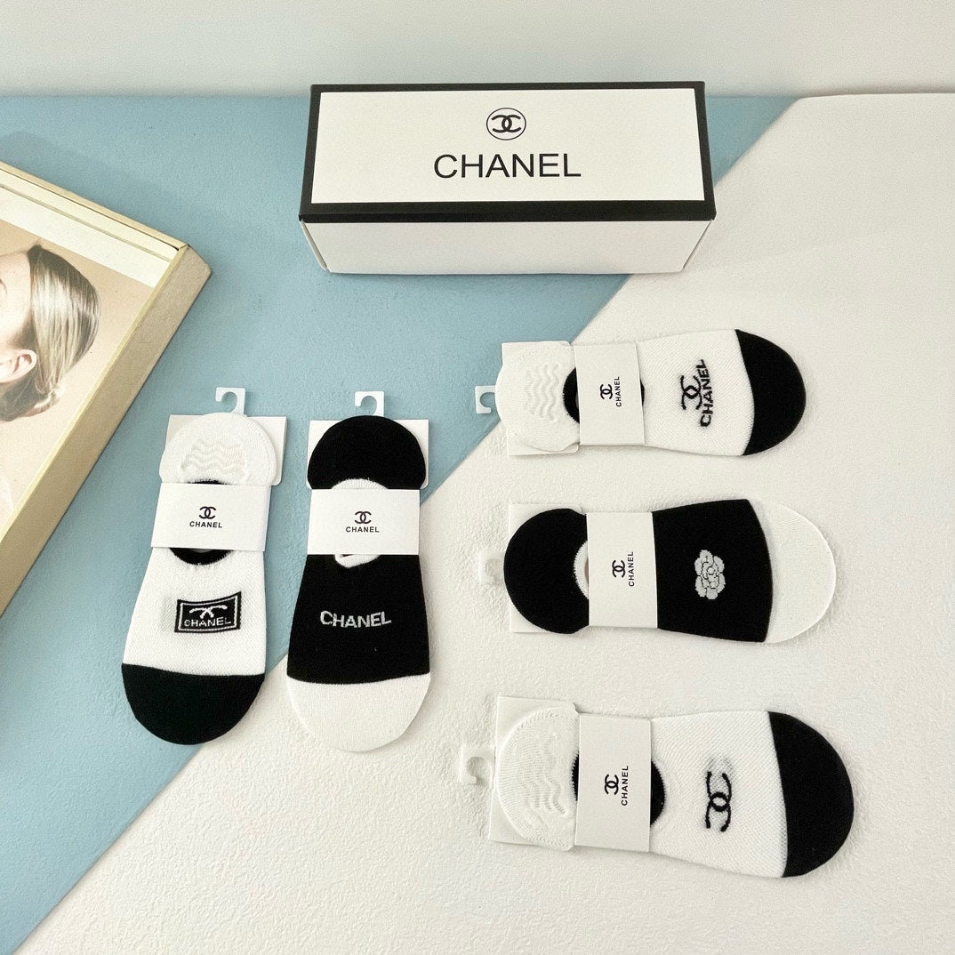 CHANEL LOW-CUT SOCKS 188253 (1 BOX)