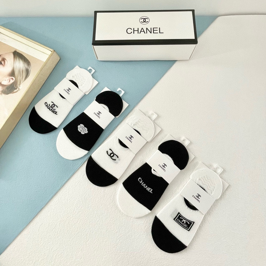 CHANEL LOW-CUT SOCKS 188253 (1 BOX)