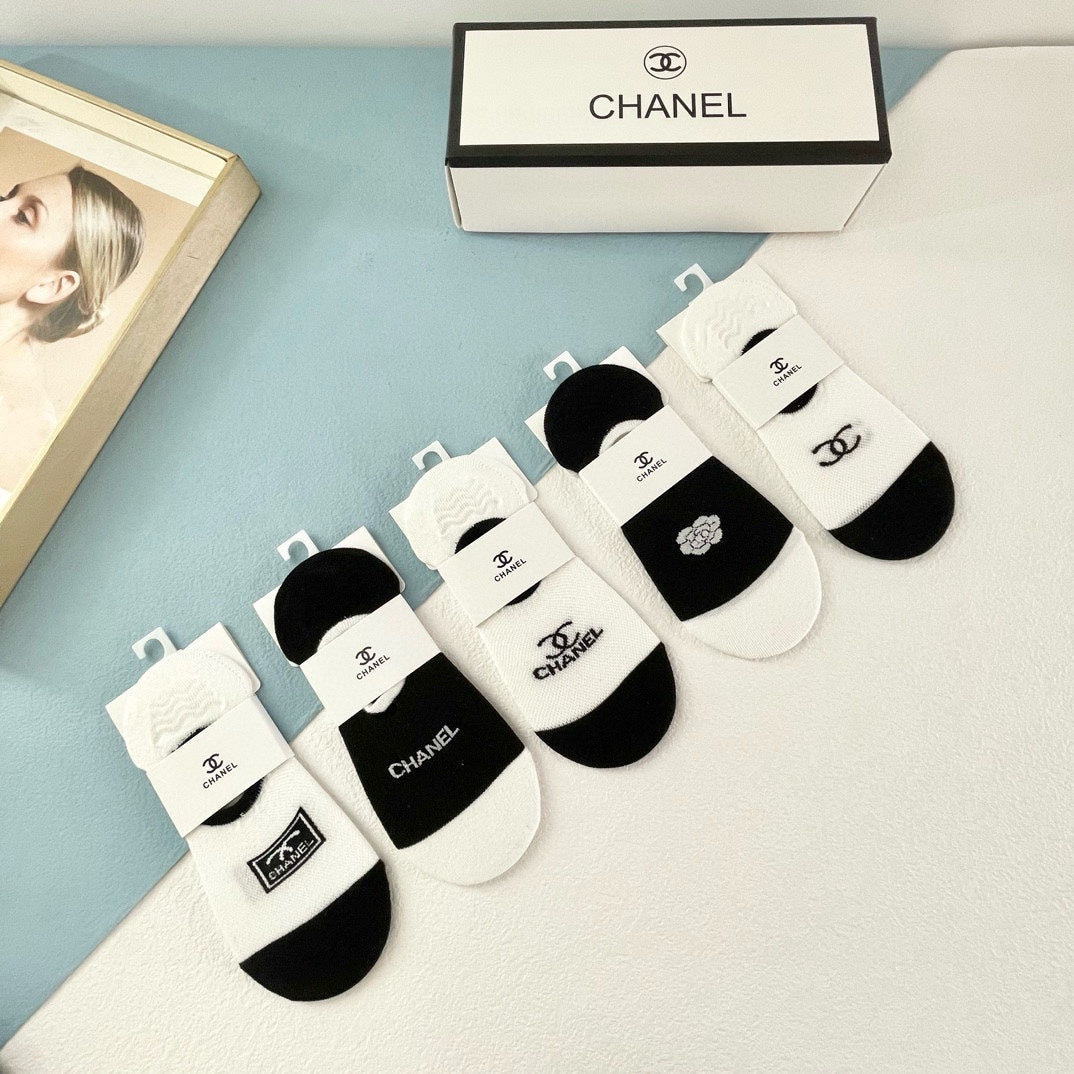 CHANEL LOW-CUT SOCKS 188253 (1 BOX)