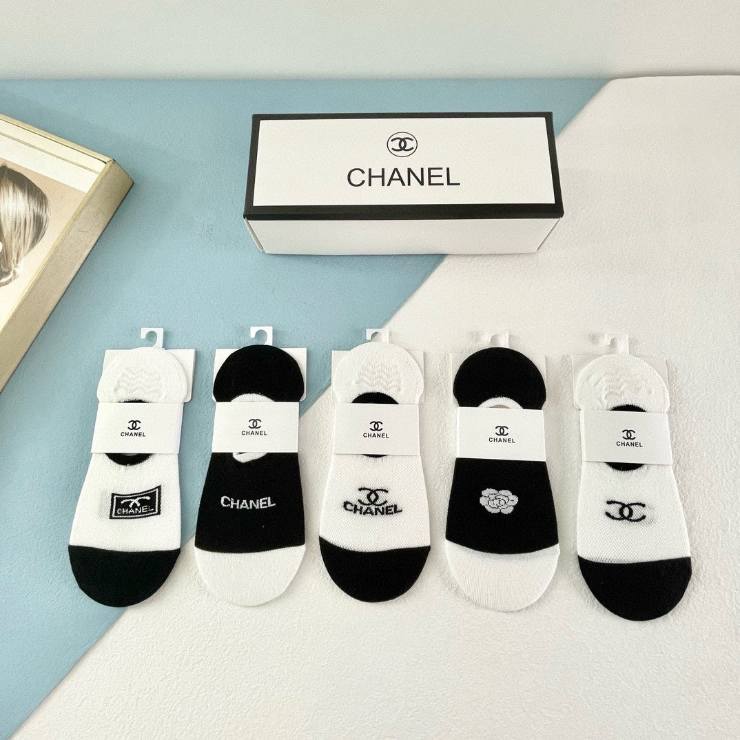 CHANEL LOW-CUT SOCKS 188253 (1 BOX)