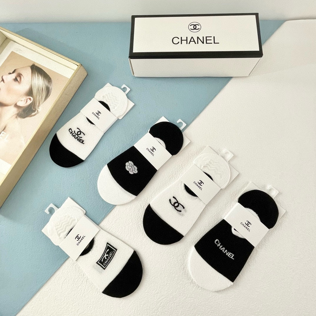 CHANEL LOW-CUT SOCKS 188253 (1 BOX)
