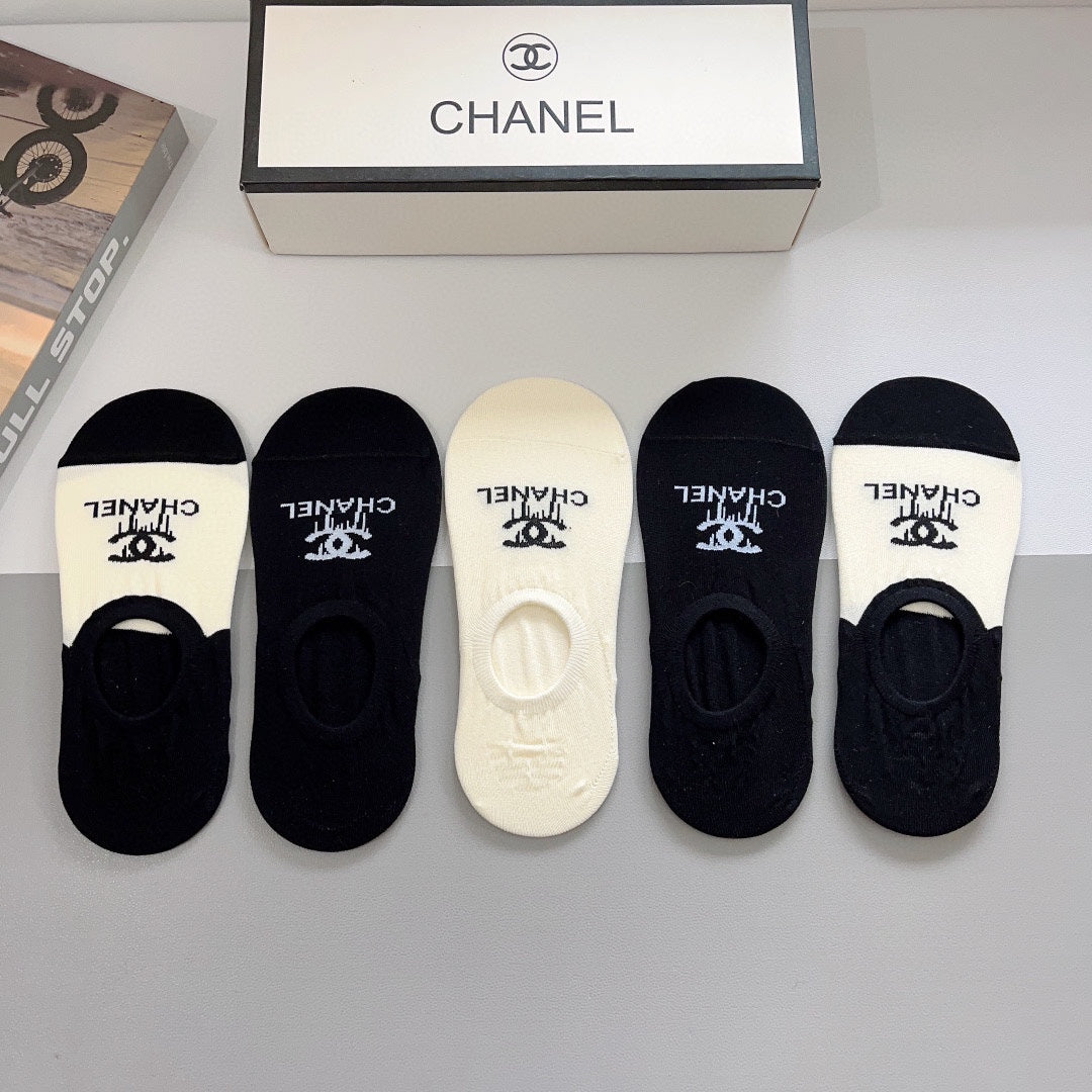 CHANEL LOW-CUT SOCKS 189512 (1 BOX)