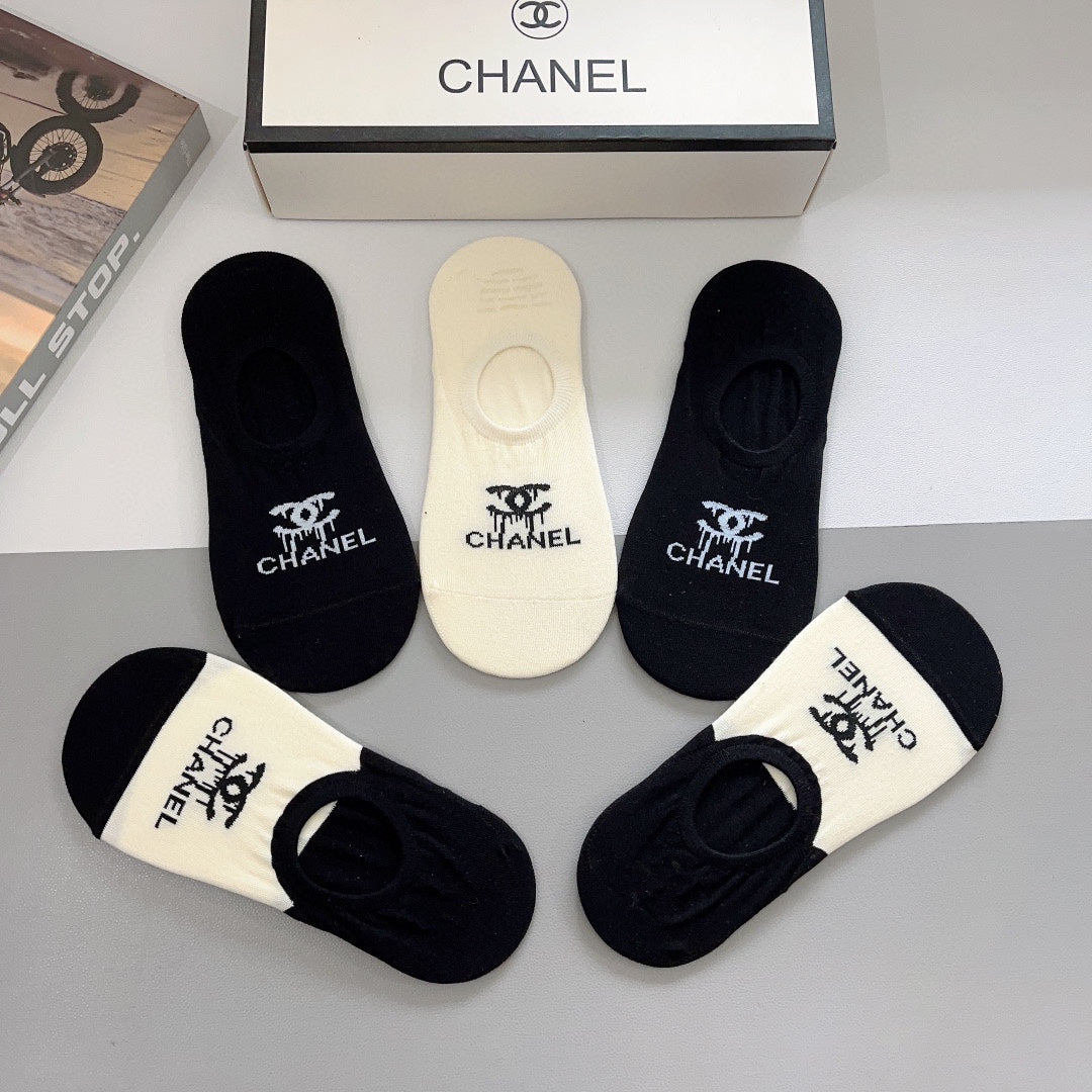 CHANEL LOW-CUT SOCKS 189512 (1 BOX)