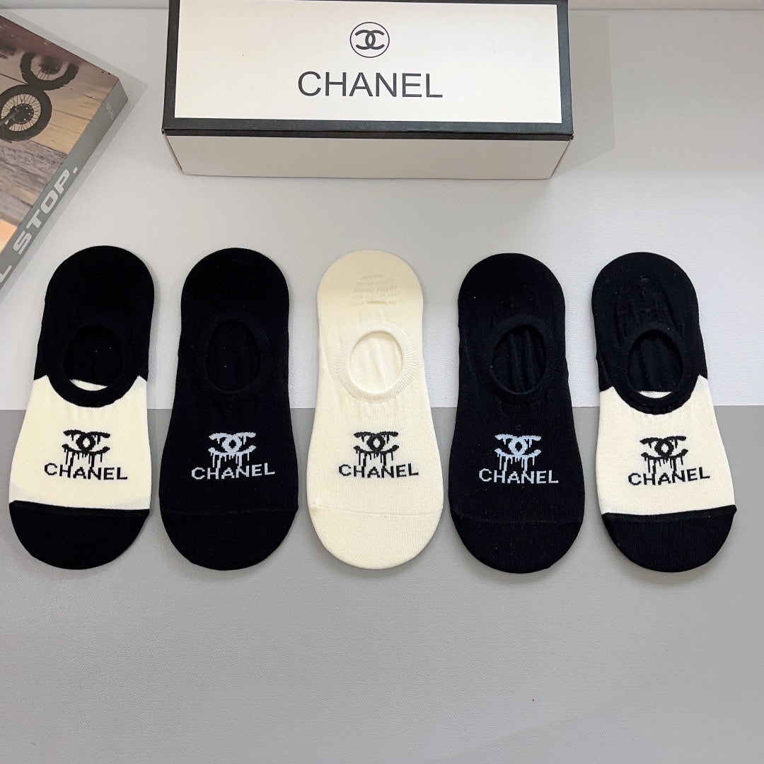 CHANEL LOW-CUT SOCKS 189512 (1 BOX)
