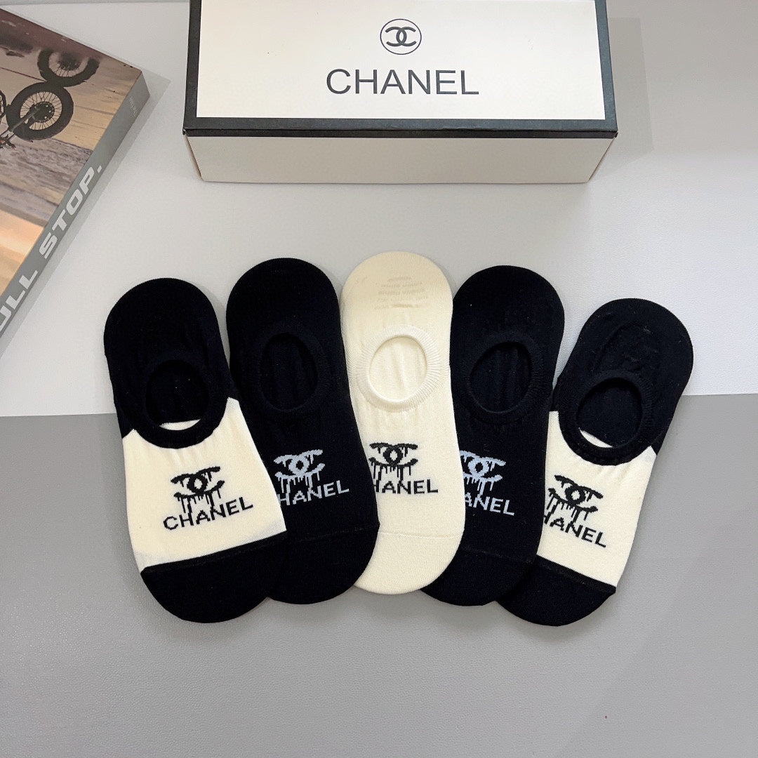 CHANEL LOW-CUT SOCKS 189512 (1 BOX)
