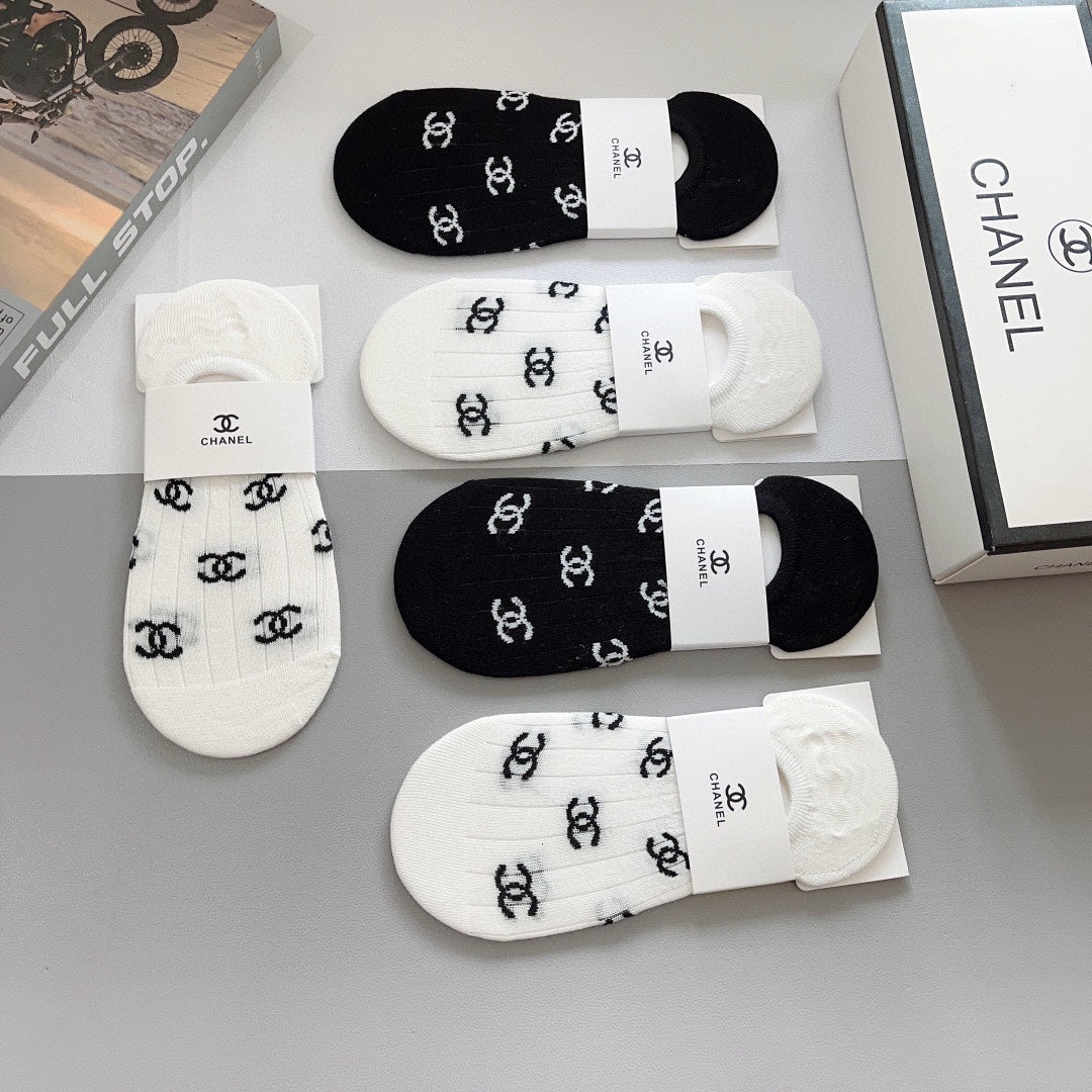 CHANEL LOW-CUT SOCKS 189514 (1 BOX)