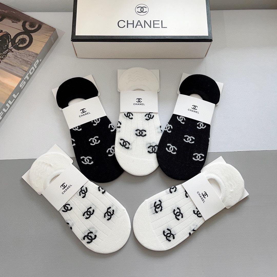 CHANEL LOW-CUT SOCKS 189514 (1 BOX)