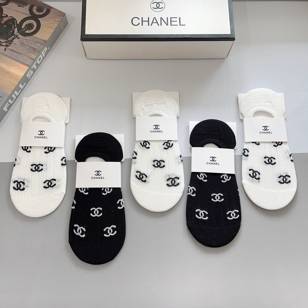 CHANEL LOW-CUT SOCKS 189514 (1 BOX)