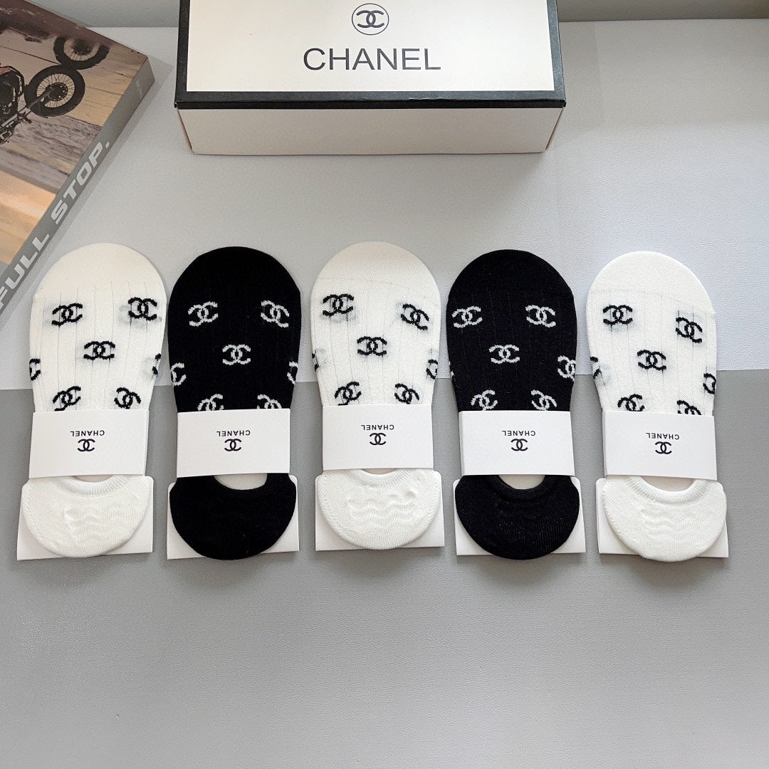 CHANEL LOW-CUT SOCKS 189514 (1 BOX)