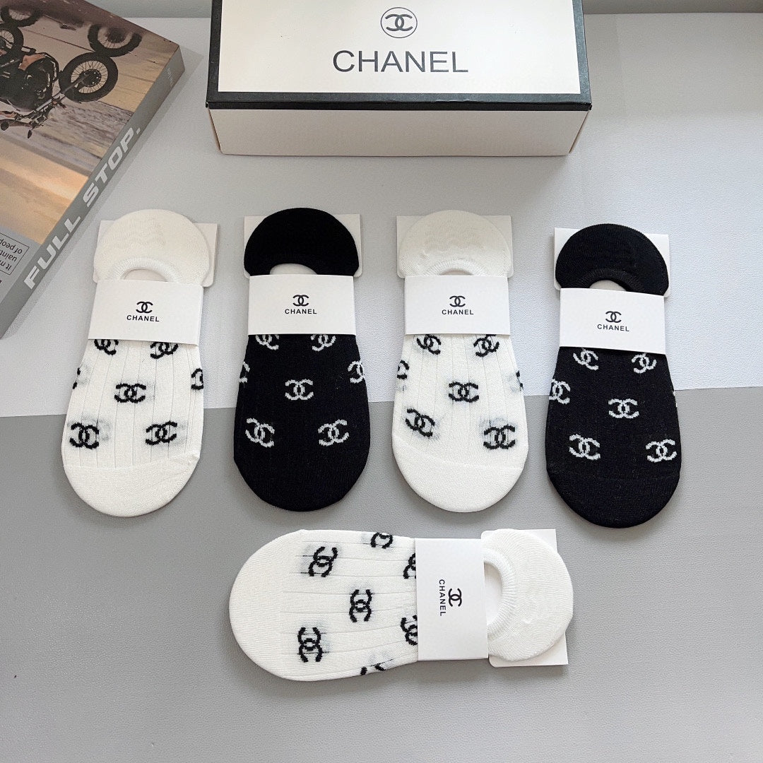 CHANEL LOW-CUT SOCKS 189514 (1 BOX)