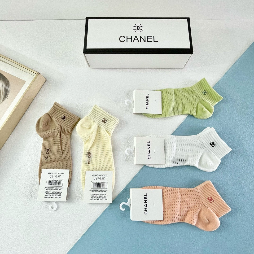 CHANEL ANKLE SOCKS 189438 (1 BOX)