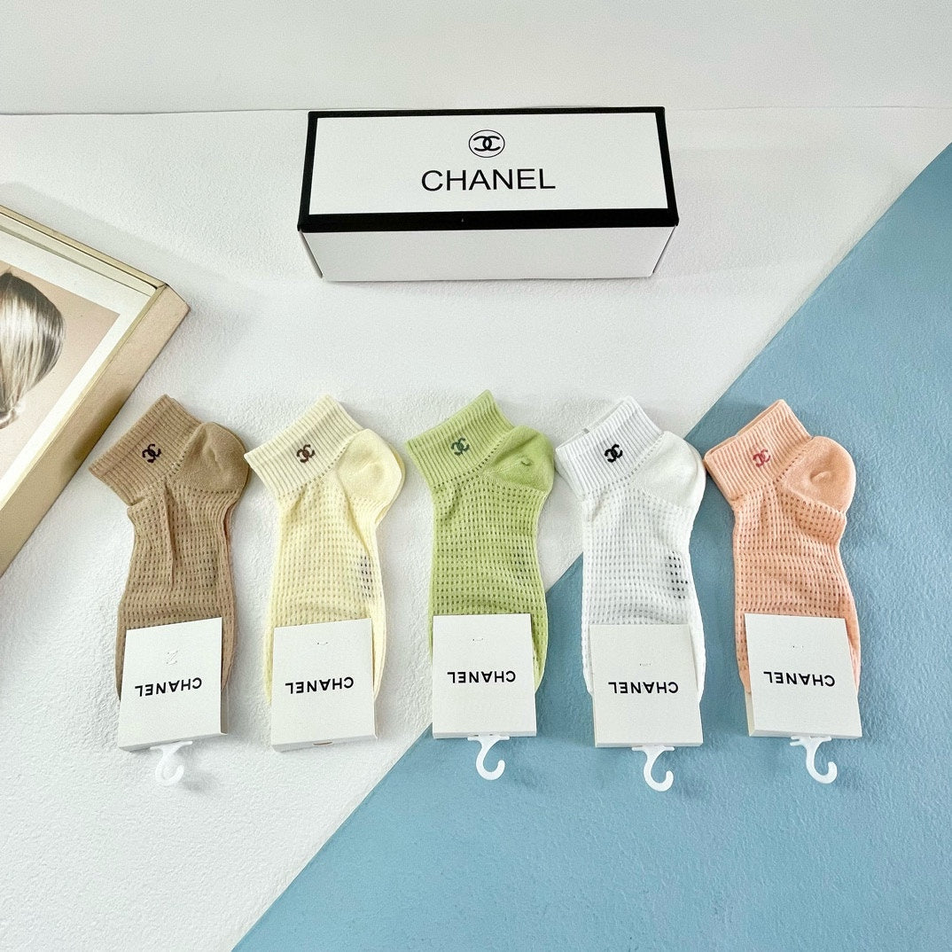 CHANEL ANKLE SOCKS 189438 (1 BOX)
