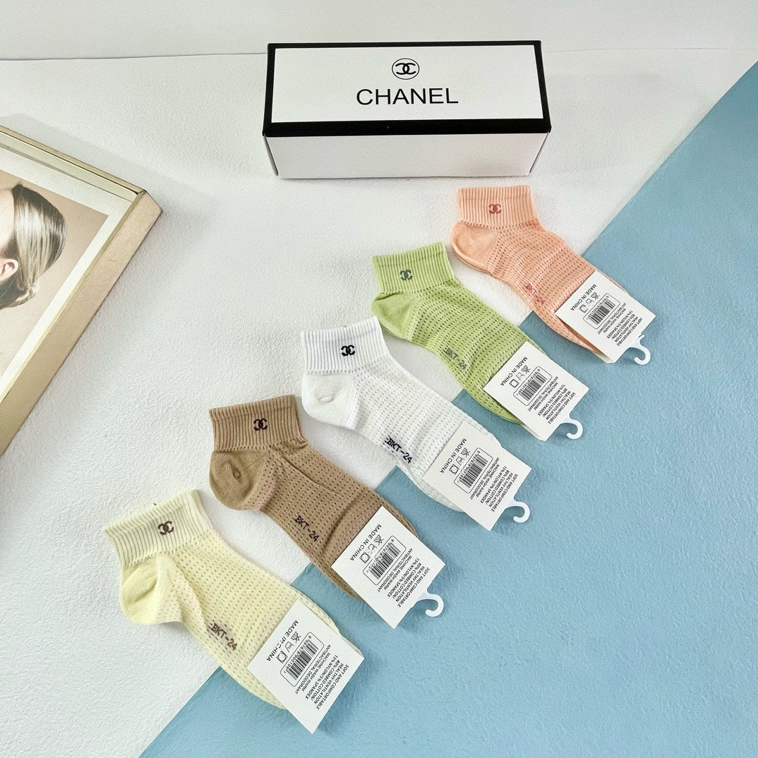 CHANEL ANKLE SOCKS 189438 (1 BOX)